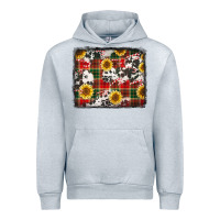 Heather Grey cowhide sunflowers candy canes Urban Hoodie - Jasminsmagicworld