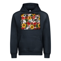 Navy cowhide sunflowers candy canes Urban Hoodie - Jasminsmagicworld