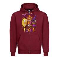 Burgundy Hocus pocus i need coffee to focus Zipper Hoodie - RanaPortraitStore