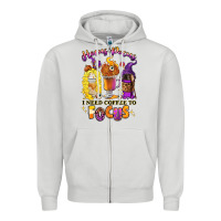 Dove Grey Hocus pocus i need coffee to focus Zipper Hoodie - RanaPortraitStore