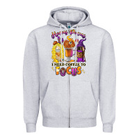 Heather Grey Hocus pocus i need coffee to focus Zipper Hoodie - RanaPortraitStore