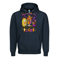 Navy Hocus pocus i need coffee to focus Zipper Hoodie - RanaPortraitStore