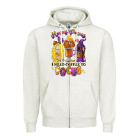 Oatmeal Heather Hocus pocus i need coffee to focus Zipper Hoodie - RanaPortraitStore
