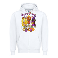 White Hocus pocus i need coffee to focus Zipper Hoodie - RanaPortraitStore