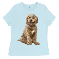 Baby Blue goldendoodle Ladies Tee - BarkalooDesign