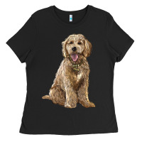 Black goldendoodle Ladies Tee - BarkalooDesign