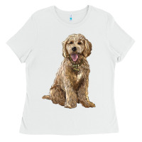White goldendoodle Ladies Tee - BarkalooDesign