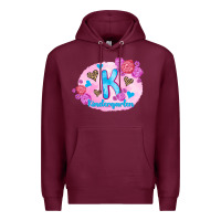 Burgundy back to school flowers kindergarten 3200x2400 Premium Hoodie - AdoDesignShop