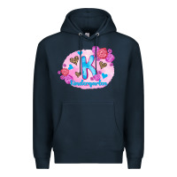 Navy back to school flowers kindergarten 3200x2400 Premium Hoodie - AdoDesignShop