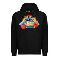 Black back to school hello first grade 3200x2400 Premium Hoodie - AdoDesignShop