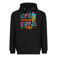 Black life happens coffee helps Heavyweight Hoodie - Zillion Design Studio