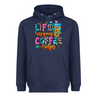 Navy life happens coffee helps Heavyweight Hoodie - Zillion Design Studio
