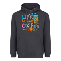 Smoke life happens coffee helps Heavyweight Hoodie - Zillion Design Studio