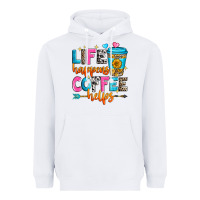 White life happens coffee helps Heavyweight Hoodie - Zillion Design Studio