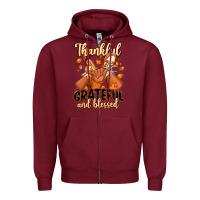 Burgundy Thankful grateful and Blessed black boy sneakers Zipper Hoodie - RanaPortraitStore