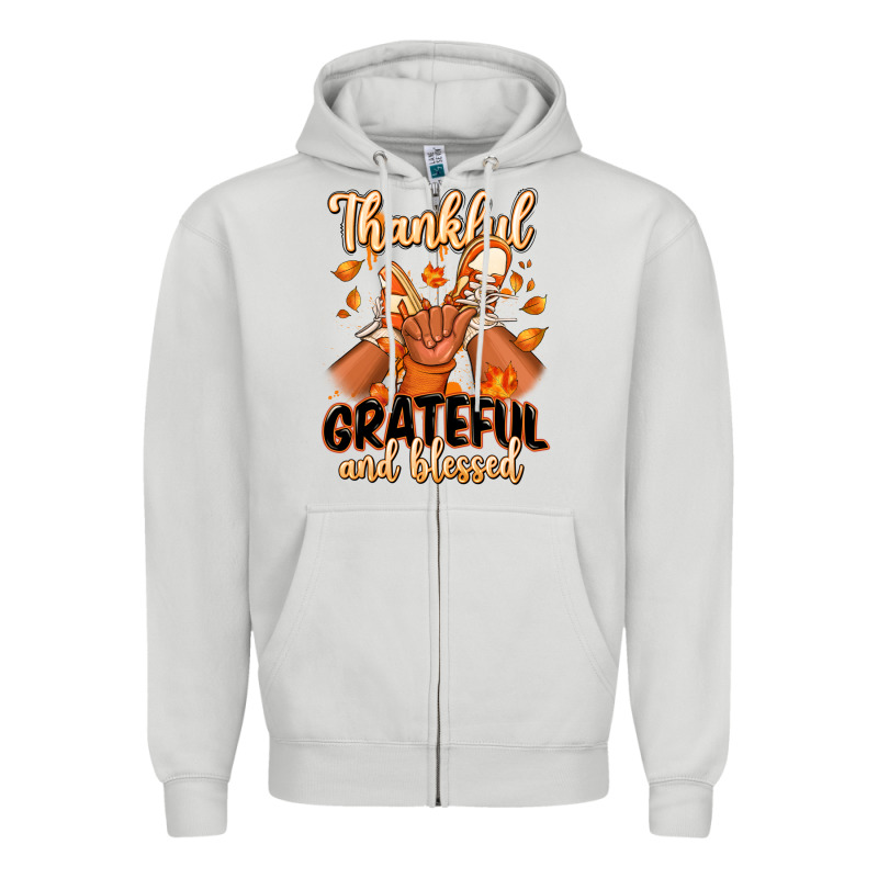 Thankful Grateful And Blessed Black Boy Sneakers Zipper Hoodie by RanaPortraitStore | Teevron