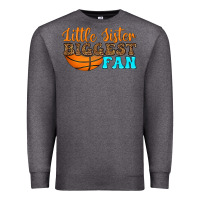 Charcoal Heather little sister biggest fan Premium Sweatshirt - HRA Design Shop