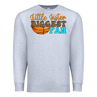 Heather Grey little sister biggest fan Premium Sweatshirt - HRA Design Shop