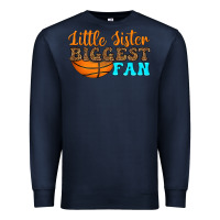 Navy little sister biggest fan Premium Sweatshirt - HRA Design Shop