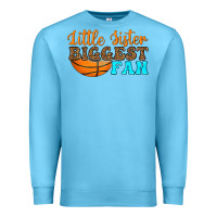Ocean Blue little sister biggest fan Premium Sweatshirt - HRA Design Shop