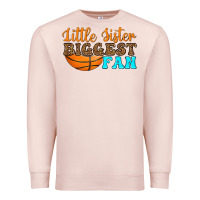 Pale Pink little sister biggest fan Premium Sweatshirt - HRA Design Shop