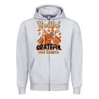 Heather Grey Thankful grateful and Blessed black baby girl Zipper Hoodie - RanaPortraitStore