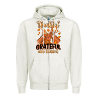 Oatmeal Heather Thankful grateful and Blessed black baby girl Zipper Hoodie - RanaPortraitStore