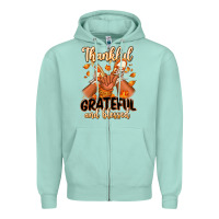 Seafoam Thankful grateful and Blessed black baby girl Zipper Hoodie - RanaPortraitStore