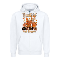 White Thankful grateful and Blessed black baby girl Zipper Hoodie - RanaPortraitStore