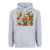 Heather Grey Mexican Gnome Truck Heavyweight Hoodie - texasbilliewilder