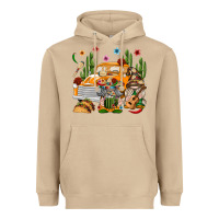 Mushroom Mexican Gnome Truck Heavyweight Hoodie - texasbilliewilder