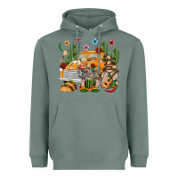 Sage Mexican Gnome Truck Heavyweight Hoodie - texasbilliewilder