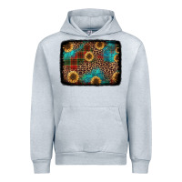 Heather Grey christmas sunflowers and buffalo plaid background Urban Hoodie - Jasminsmagicworld