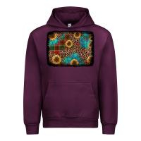 Mauve Wine christmas sunflowers and buffalo plaid background Urban Hoodie - Jasminsmagicworld