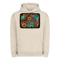 Pigment French Oak christmas sunflowers and buffalo plaid background Urban Hoodie - Jasminsmagicworld