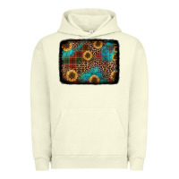 Pigment Pistachio christmas sunflowers and buffalo plaid background Urban Hoodie - Jasminsmagicworld