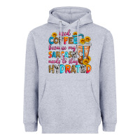 Heather Grey iced coffee because my sarcasm needs to stay hydra Heavyweight Hoodie - Zillion Design Studio