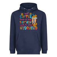 Navy iced coffee because my sarcasm needs to stay hydra Heavyweight Hoodie - Zillion Design Studio