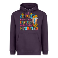 Plum iced coffee because my sarcasm needs to stay hydra Heavyweight Hoodie - Zillion Design Studio