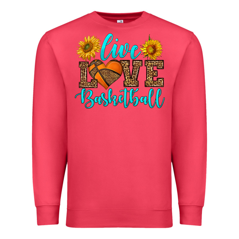 Live Love Basketball Premium Sweatshirt by HRA Design Shop | Teevron