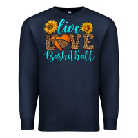 Navy live love basketball Premium Sweatshirt - HRA Design Shop
