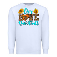 White live love basketball Premium Sweatshirt - HRA Design Shop