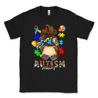 Black messy bun autism mom Classic Tee - RanaPortraitStore