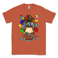 Copper messy bun autism mom Classic Tee - RanaPortraitStore