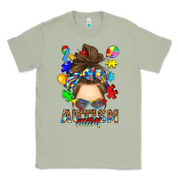 Matcha messy bun autism mom Classic Tee - RanaPortraitStore
