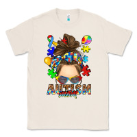 Natural messy bun autism mom Classic Tee - RanaPortraitStore