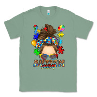 Sage messy bun autism mom Classic Tee - RanaPortraitStore