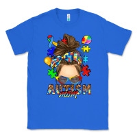 True Royal messy bun autism mom Classic Tee - RanaPortraitStore