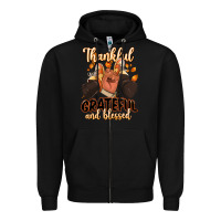 Black Thankful grateful and Blessed black man sneakers Zipper Hoodie - RanaPortraitStore
