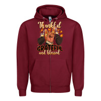 Burgundy Thankful grateful and Blessed black man sneakers Zipper Hoodie - RanaPortraitStore